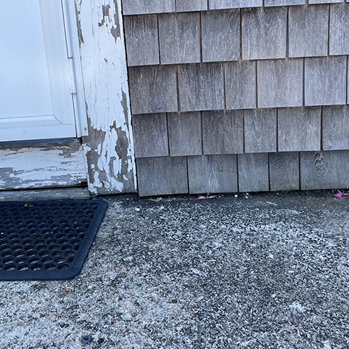 Wood ground water absorption failure